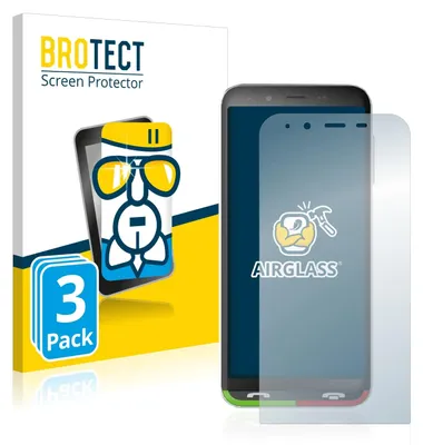 A product package for a screen protector, with a smartphone displaying the screen protector applied.