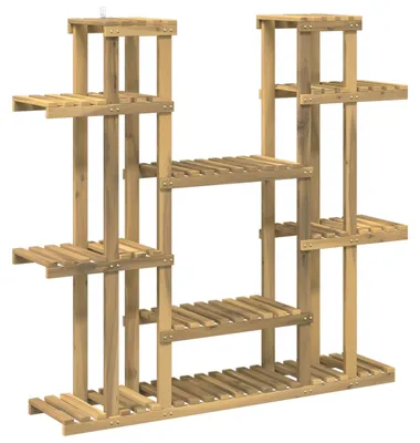 Immagine prodotto di vidaXL Porta piante bianco, 123 x 25 x 114,5 cm, legno massello di acacia