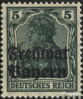 Produktbild von Briefmarken Bayern 1919 Mi 138 postfrisch Germania mit Aufdruck