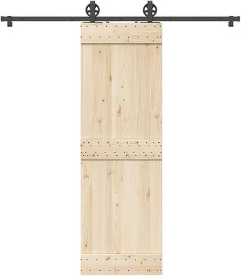 Productafbeelding van Schuifdeursysteem, set van 200 cm, staal, zwart - Schuifdeurbeslag - Artikelnummer: 4009729