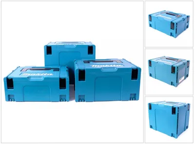 Obrázek produktu pro Sada Makita Makpac velikost 2 + velikost 3 + velikost 4 přepravní box a box na nářadí