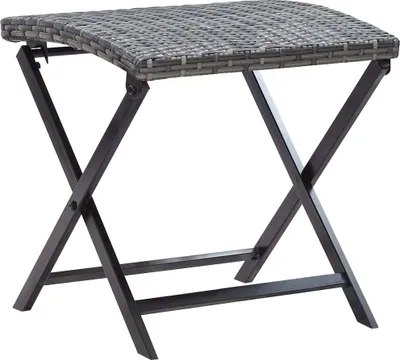 Produktbild von The Living Store Klapphocker Poly Rattan Grau