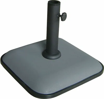 Image de Base de parasol Marbueno Carré Béton 35X35X5,2 cm 11KG Gris Jardin Terrasse 10454