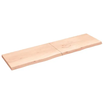 Obrázok produktu pre Nástenná polica 220x60x(2-6) cm, neošetrený dubový masív