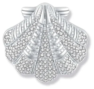 Produktbild von Seinezeit Silber 925 Anhänger Milla Muschel SZA-3990-376 Zirkonia