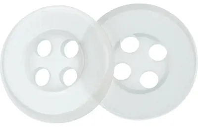 Zdjęcie produktu dla Guzik - zestaw 6 szt. - średnica 10 mm - biały