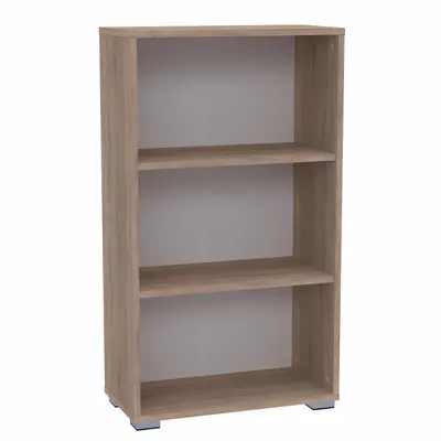 Produktbild von Brüder-Möbel | Bücherregal - Sonoma Eiche - 3 Fächer - 60 cm breit - Offenes Standregal für Wohnzimmer, Büro, Kinderzimmer