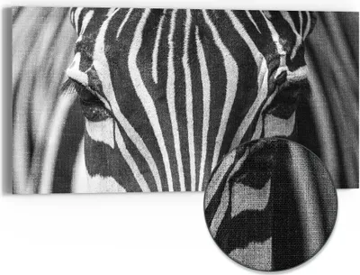 Produktbild von DEQORI Hybrid Leinwand Bild 60x30 cm 'Streifenpracht' Wandbild Glas flach modern