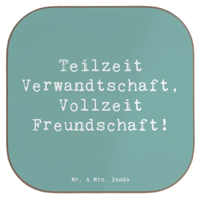 Produktbild von Mr. & Mrs. Panda Untersetzer für Gläser Spruch Halbbruder Freundschaft - Meeresbrise - Geschenk, Tassenuntersetzer, Getränkeuntersetzer, Coaster, Familienmitglieder, Glas