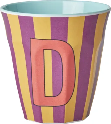 Produktbild von Rice Becher - TÜRKIS /LILA/ORANGE - Buchstabe D
