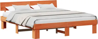 Obrázek produktu pro Rám postele Voskově hnědá 200 x 200 cm Masivní borové dřevo