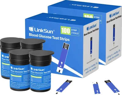 Obrázok produktu pre Glucometer, presné testy, užívateľsky prívetivý dizajn, 200 testovacích prúžkov