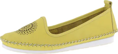 Produktbild von Andrea Conti 0023410 Damen Slipper Ballerina Mokassins Leder, Größe:42 EU, Farbe:Gelb