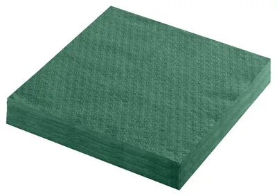 Produktbild von 200x Servietten Prägeservietten 1-lagig 33 x 33 cm dunkelgrün