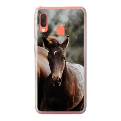 Produktbild von MuchoWow® Handyhülle Schutzhülle Hülle für Samsung Galaxy A20e Pferde - Wald - Berge Silikon Softcase Handy Hülle - Abdeckung