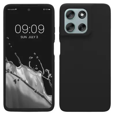 Produktbild von kwmobile Handyhülle für Motorola Moto G56 5G Hülle - Case Silikon - Kabelloses Laden - Schutzhülle Cover in Schwarz