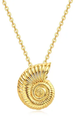 Immagine prodotto di Collana con ciondolo a conchiglia dorata per donna