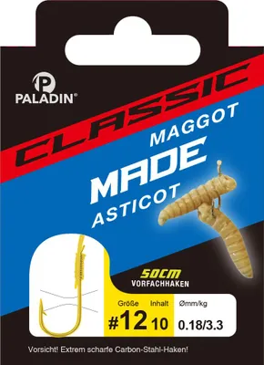 Produktbild von Paladin Madenhaken gebunden Größe 18 - 50 cm 10 Stück gold