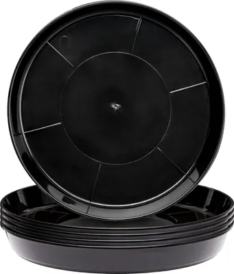 Produktbild von Garronda Blumentopf Untersetzer GD-0026 (5 Stück - Schwarz, ⌀ 30cm H=4,5cm)