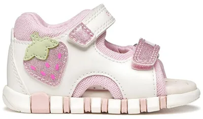 Produktbild von Geox Baby-Mädchen B IUPIDOO Gir Sandal, White/PINK, 21 EU