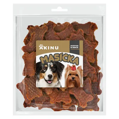 Obrázek produktu pro Akinu Masíčka pamlsky pro psy kuřecí kostičky s karotkou 300 g