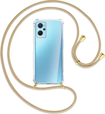Produktbild von Handykette Backcover-Schutzhülle mit Band (Metall goldfarben) für Realme 9i - caramel