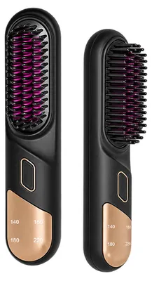 Imagen del producto de INF Cepillo Alisador de Pelo Inalámbrico con Cuidado Iónico, Mini Estilizador Portátil Negro