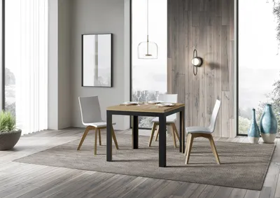 Immagine prodotto di ITAMOBY - Tavolo apribile 90/180x90 cm Linea Libra quercia natura telaio antracite