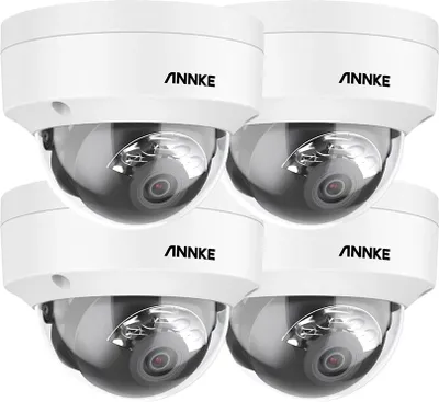Immagine prodotto di 4 telecamere di sicurezza, risoluzione 4K, con doppia luce intelligente e rilevamento del movimento. 4 telecamere
