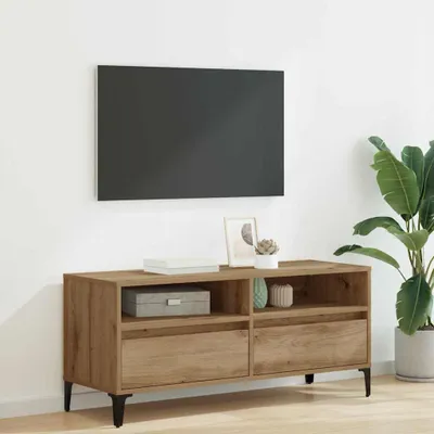 Immagine prodotto di Maison Exclusive - Mobile TV 100 x 34,5 x 44,5 cm, finitura "Artisan" effetto legno di quercia