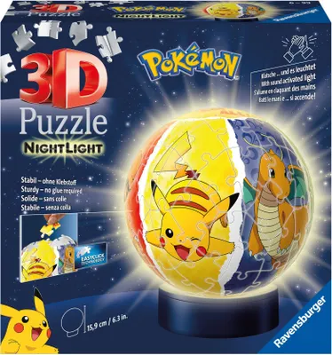 Produktbild von Ravensburger Spielwaren 3D Puzzle Nachtlicht Pokémon 11547 - 72-teiliges Puzzle LED-Licht und Transformationsmöglichkeit zum Nachtlicht