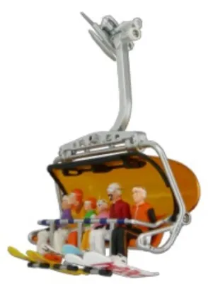 Productafbeelding van Figuren zittend snowboard 6 stuks Jaegerndorfer
