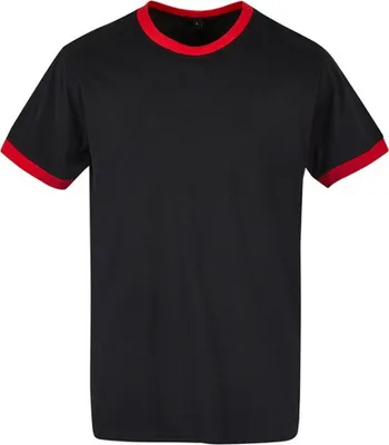 Produktbild von Build Your Brand - T-Shirt für Herren RW8967 (XXL) (Schwarz/Stadtrot)