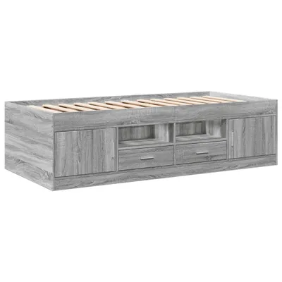 Produktbild von Tagesbett mit Schubladen Grau Sonoma 90x190 cm Holzwerkstoff
