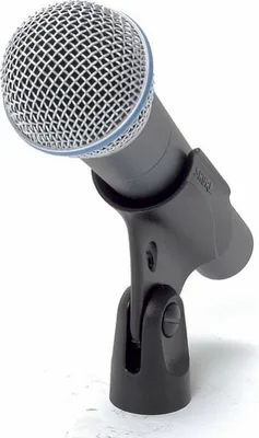 Produktbild von Shure BETA 58A Gesangsmikrofon - Dynamisches Mikrofon mit Supernierencharakteristik für Bühne und Studio, inklusive verstellbarem Stativadapter A25D