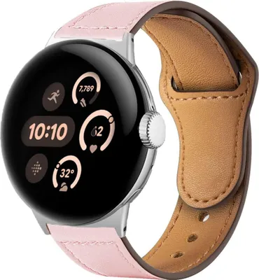 Obrázek produktu pro Kožený řemínek pro Google Pixel Watch 4 / 3 45 mm Náhradní prémiový řemínek Růžový