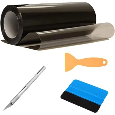 Produktbild von Scheinwerfer-Folie Schwarz 300x30cm PVC Wasserdicht Nebelscheinwerfer Zubehör
