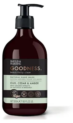 Immagine prodotto di Sapone liquido Goodness Oud, Cedro e Ambra Lavaggio naturale per le donne 500 - Baylis & Harding