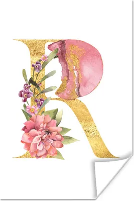 Produktbild von MuchoWow® Poster Aquarelle - Farben - Blumen 40x60 cm - Plakate für die Wand - Poster Babyzimmer