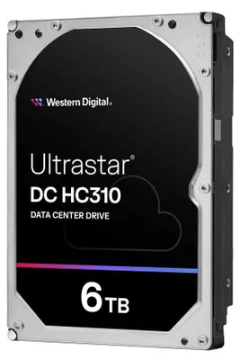 A close-up studio shot of a Western Digital Ultrastar DC HC310 hard drive.