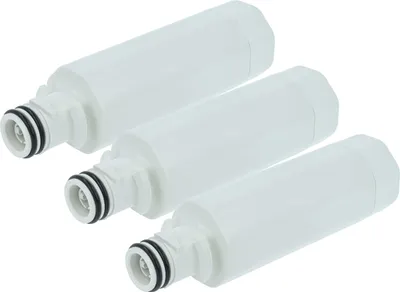 Produktbild von vhbw 3x Wasserfilter Filterkartusche Filter kompatibel mit LG F645SB35.AKOR, F642SB1D.AKOR, F644SB35.AKOR, F613SB3D.AKOR, F615SB35.AKOR Kühlschrank