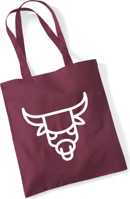 Produktbild von Huuraa Jutebeutel Stier Sternzeichen Symbol 10 Liter Burgundy Baumwolle Tasche Geschenkidee