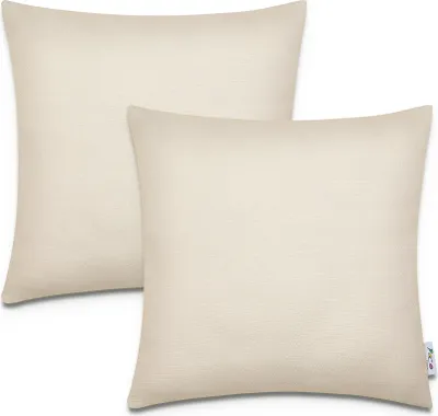 Produktbild von 2er Set Kissenbezug 45x45 Dekokissen Kissenhülle Streifen Indoor Outdoor Deko