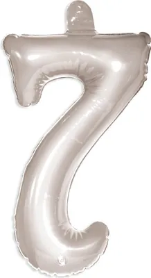 Produktbild von Folat Zahlenballon 7 Silber 35 cm – Party Dekoration für Geburtstage und Jubiläen