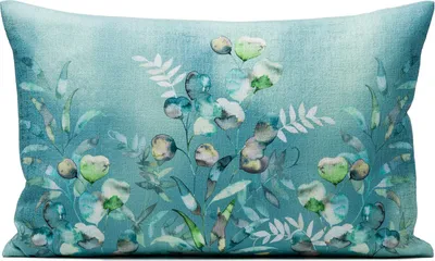 Produktbild von Kissenhülle - 45 x 45 cm - Weiß - Salbeigrün - Polyester - Reißverschluss