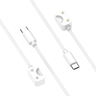 Image de Pour Samsung Galaxy Fit 3 Smart Watch Chargeur de câble USB - C 55cm blanc