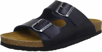 Image de Dr. Brinkmann 600275 Sandales Sabots unies Chaussures Femmes Hommes Mules, Taille:47 EU, Couleur:Bleu