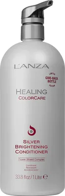 Produktbild von L’ANZA Healing ColorCare Silver Brightening Conditioner schützender Conditioner für platinblondes und graues Haar 1000 ml