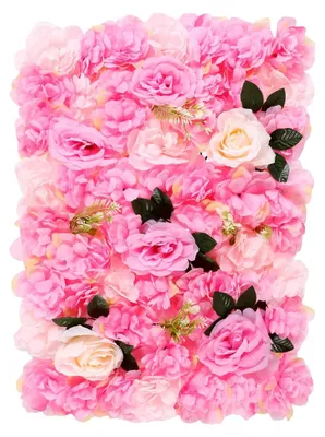 Produktbild von Künstliche Blumenwand - Rosen-Paneele - 12 Stück 60×40 cm - Seidenblumen - Indoor Heimdekoration zum Jahrestag - Pink