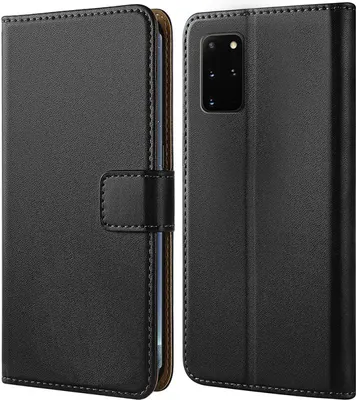 Produktbild von Handy Tasche für Samsung Galaxy S20 Plus Schutzhülle Bookstyle Etui Klapphülle Wallet Flip Cover Case Schwarz